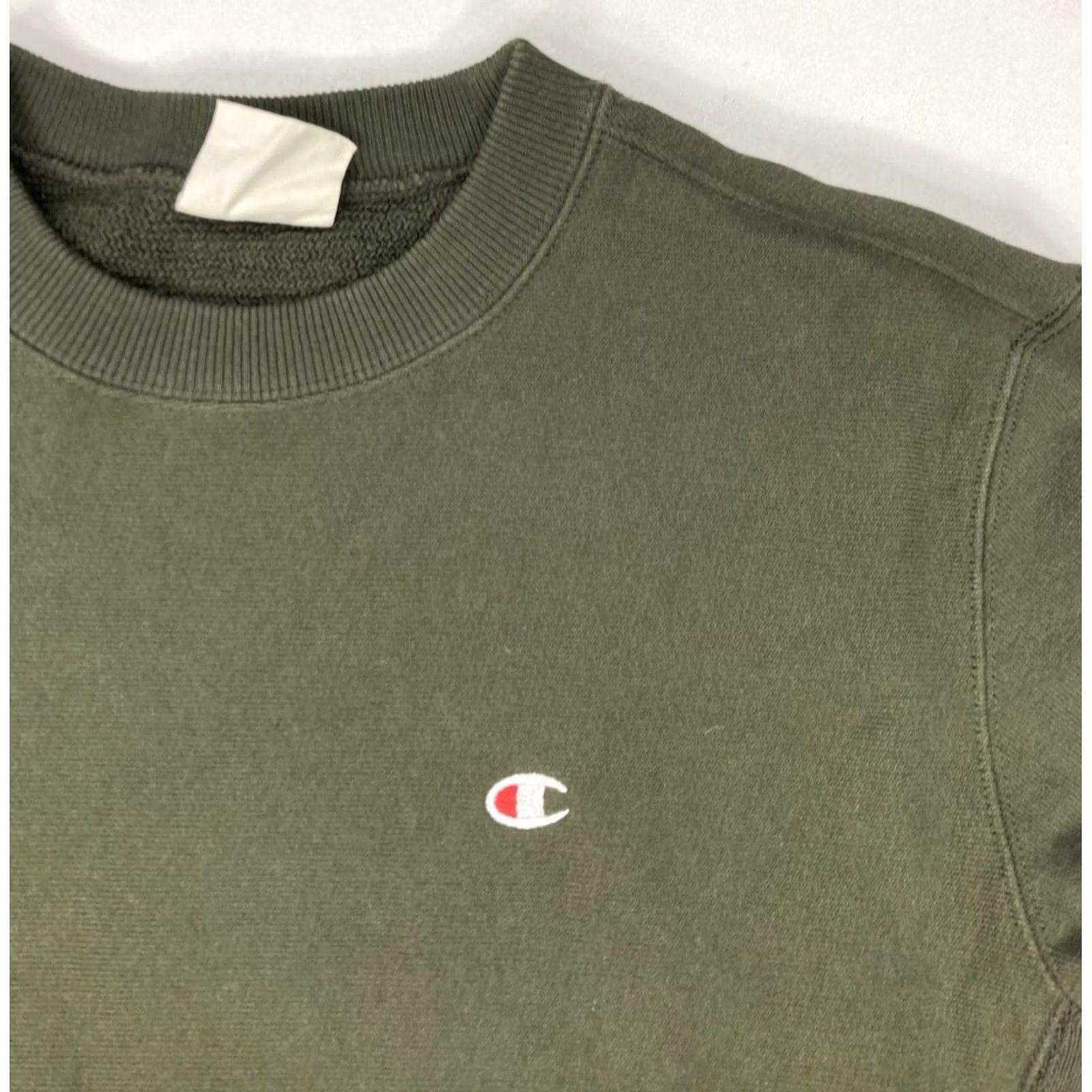 Champion VINTAGE Champion Reverse Weave Sweatshirt Women Small Olive Green Size S / US 4 / IT 40 - 2 Thumbnail