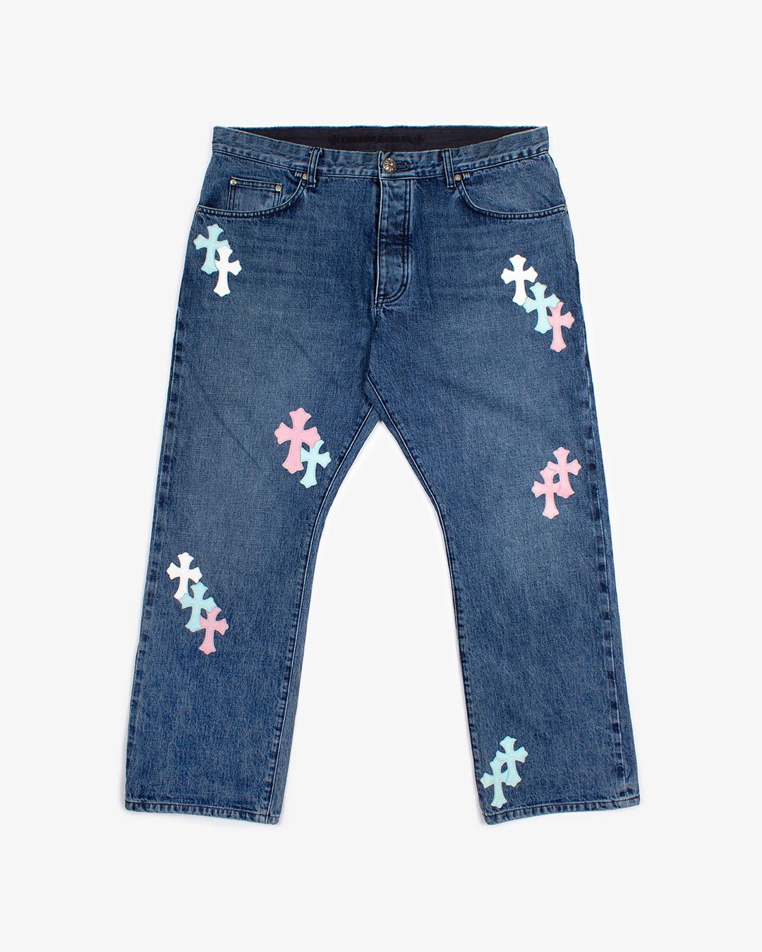 Chrome Hearts CHROME HEARTS COTTON CANDY CROSS PATCH DENIM JEANS 1/1 Size US 40 / EU 56 - 1 Thumbnail