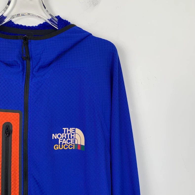 Gucci GucciThe North Face co-branded blue logo printed hooded hal Size US L / EU 52-54 / 3 - 3 Thumbnail