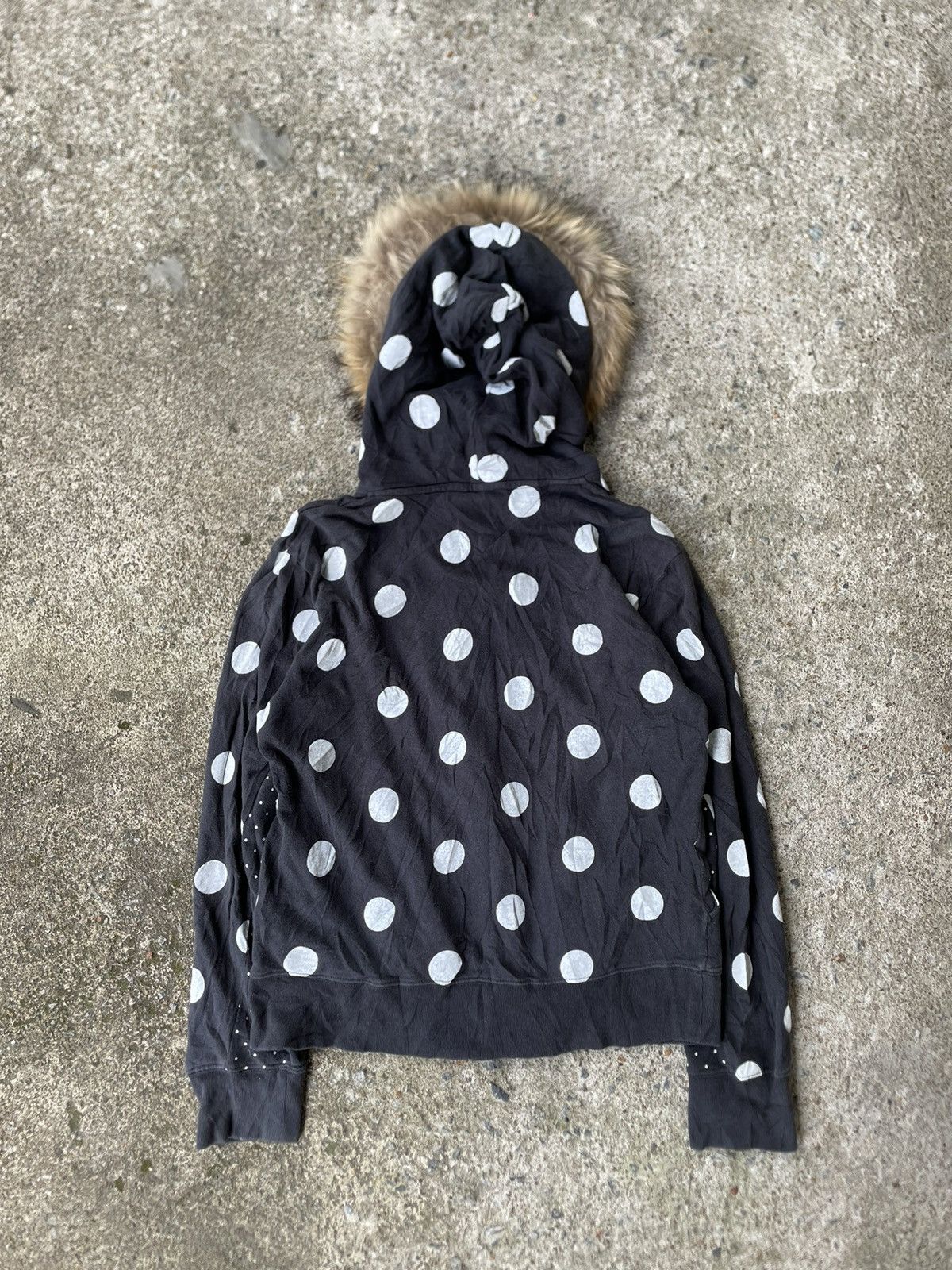 Le Grande Bleu (L.G.B.) Japanese Brand Polkadot Art Faux Fur Hoodie LGB Style Size US S / EU 44-46 / 1 - 3 Thumbnail