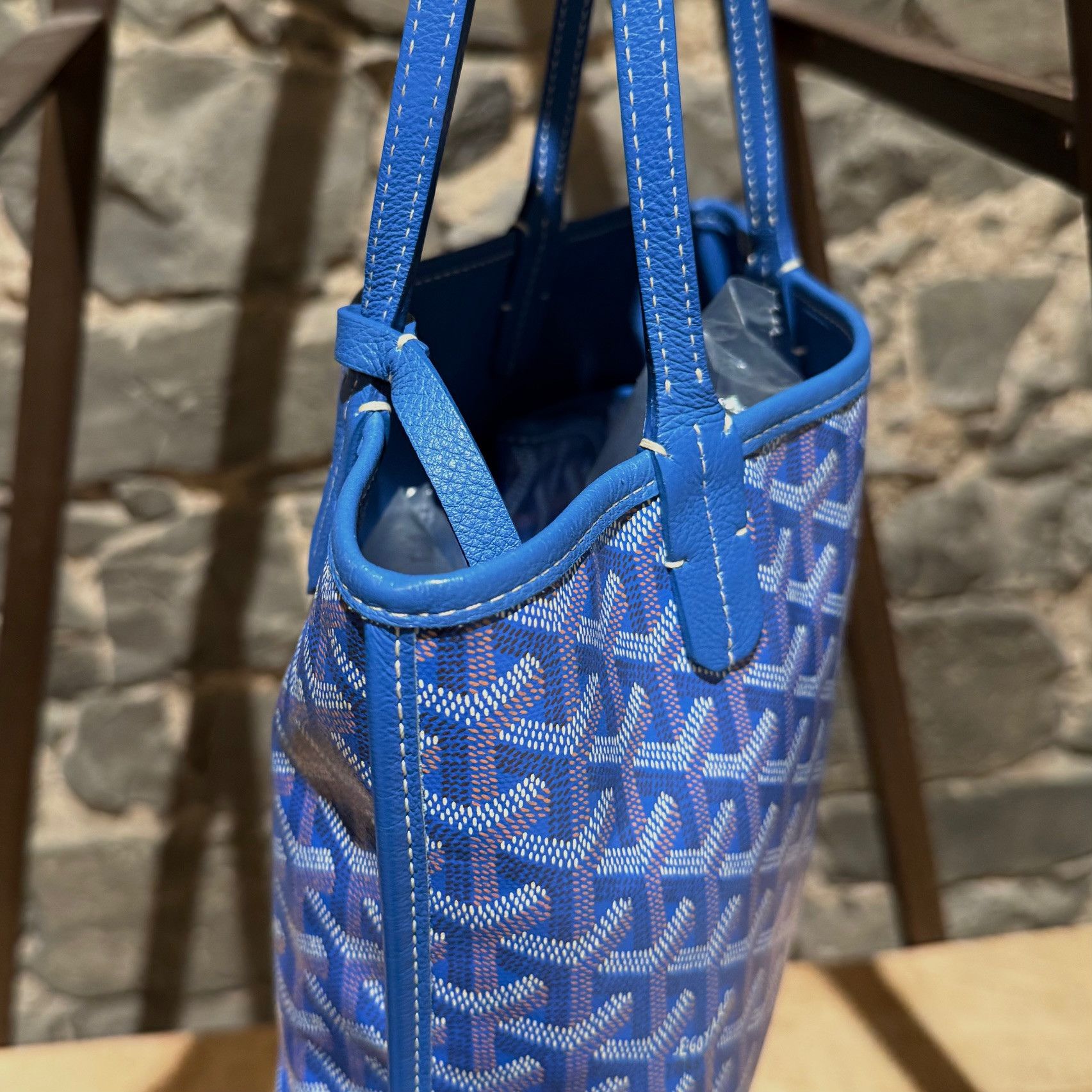 Goyard Goyard Blue Goyardine Mini Anjou Shoulder Bag Size ONE SIZE - 12 Thumbnail
