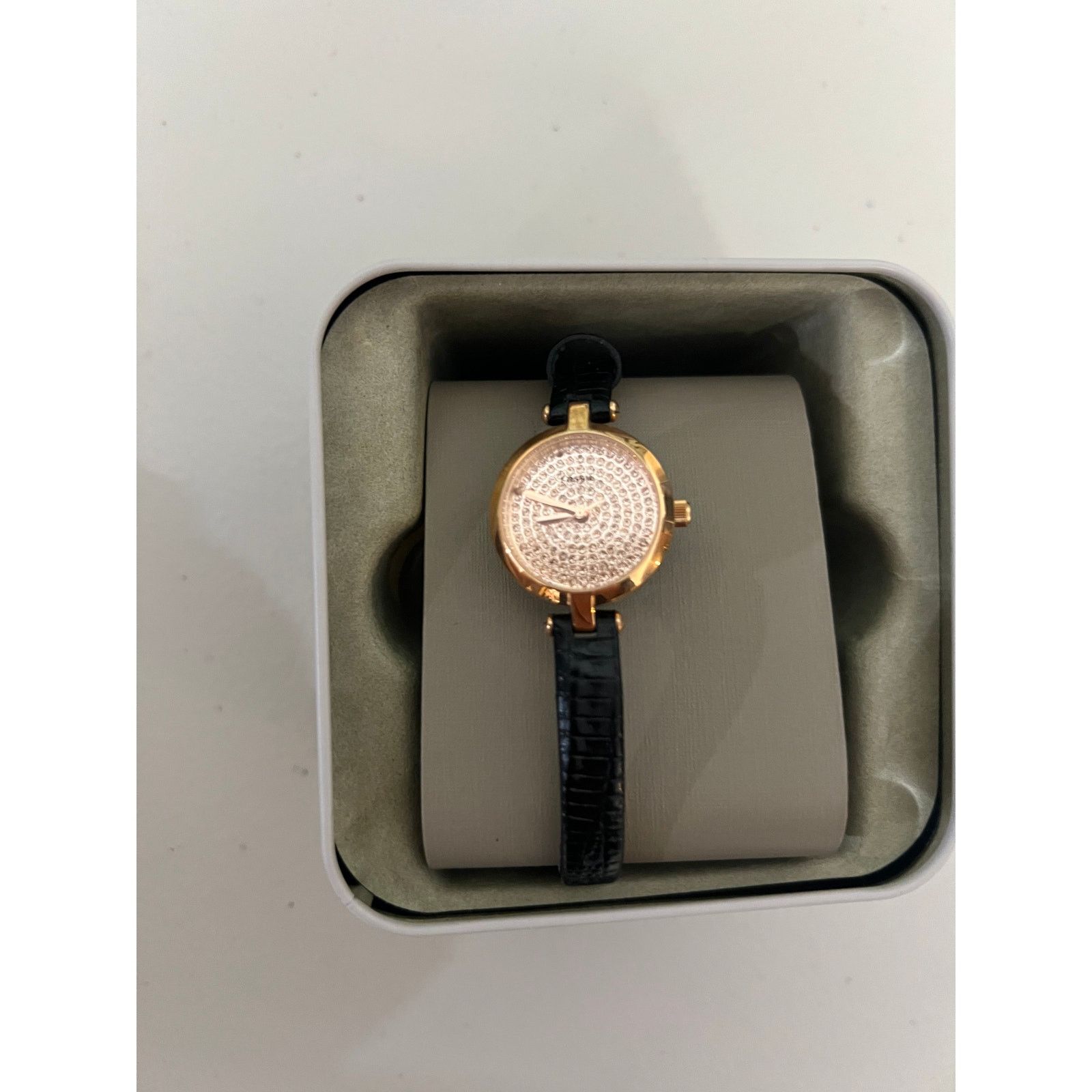 Fossil Fossil BQ3562 Kerrigan Mini Three-Hand Black Leather Watch Size ONE SIZE - 1 Thumbnail
