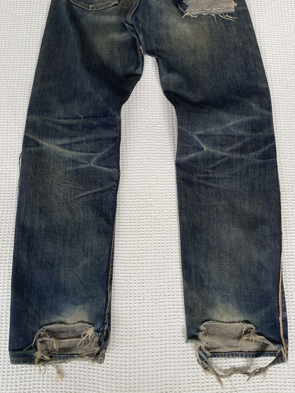 Nepenthes VINTAGE90s🔥HOGGS NEPENTHES NEEDLES🔥Thrashed Selvedge Jeans Size US 32 / EU 48 - 7 Thumbnail