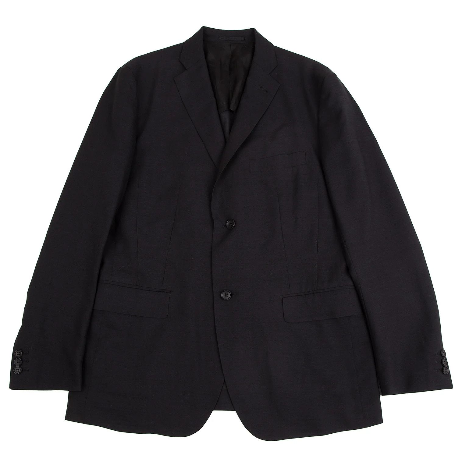 Issey Miyake Wool Waist Dart Design Jacket in Black Size 4 Size US XL / EU 56 / 4 - 1 Thumbnail