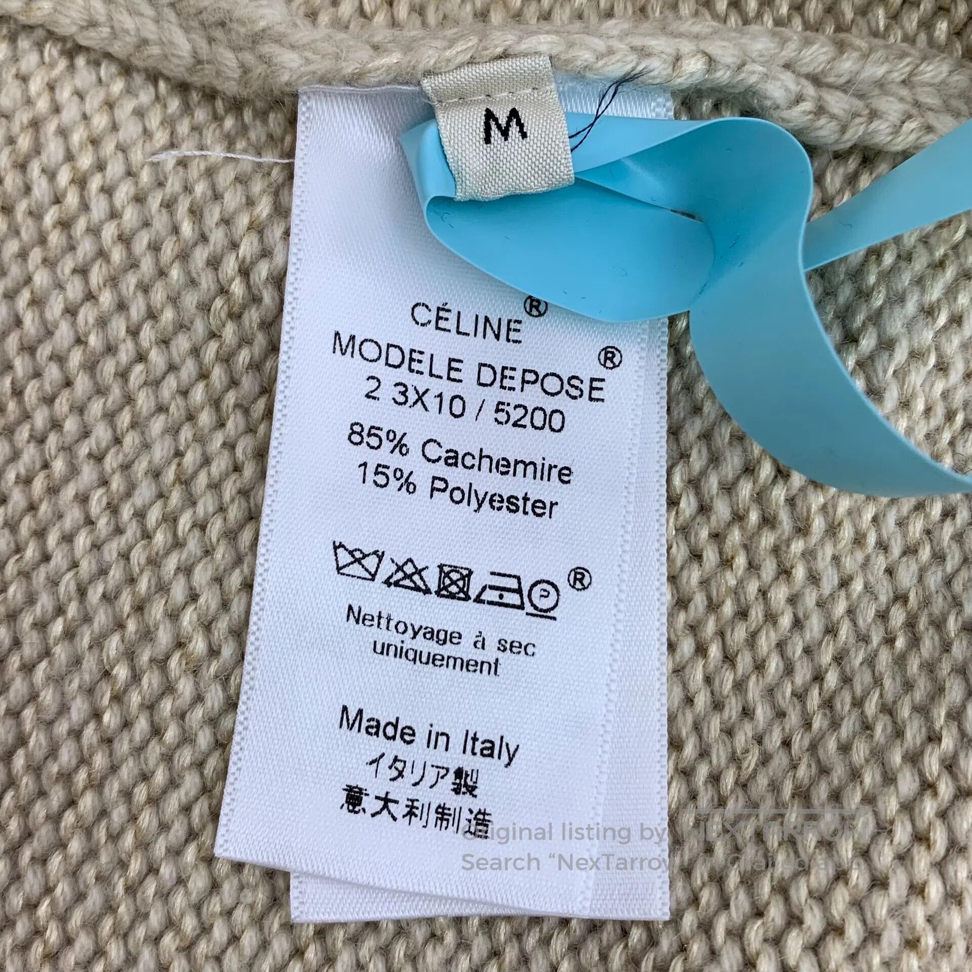 Celine CELINE Brown cashmere round neck long sleeve knitted sweat Size US M / EU 48-50 / 2 - 6 Thumbnail