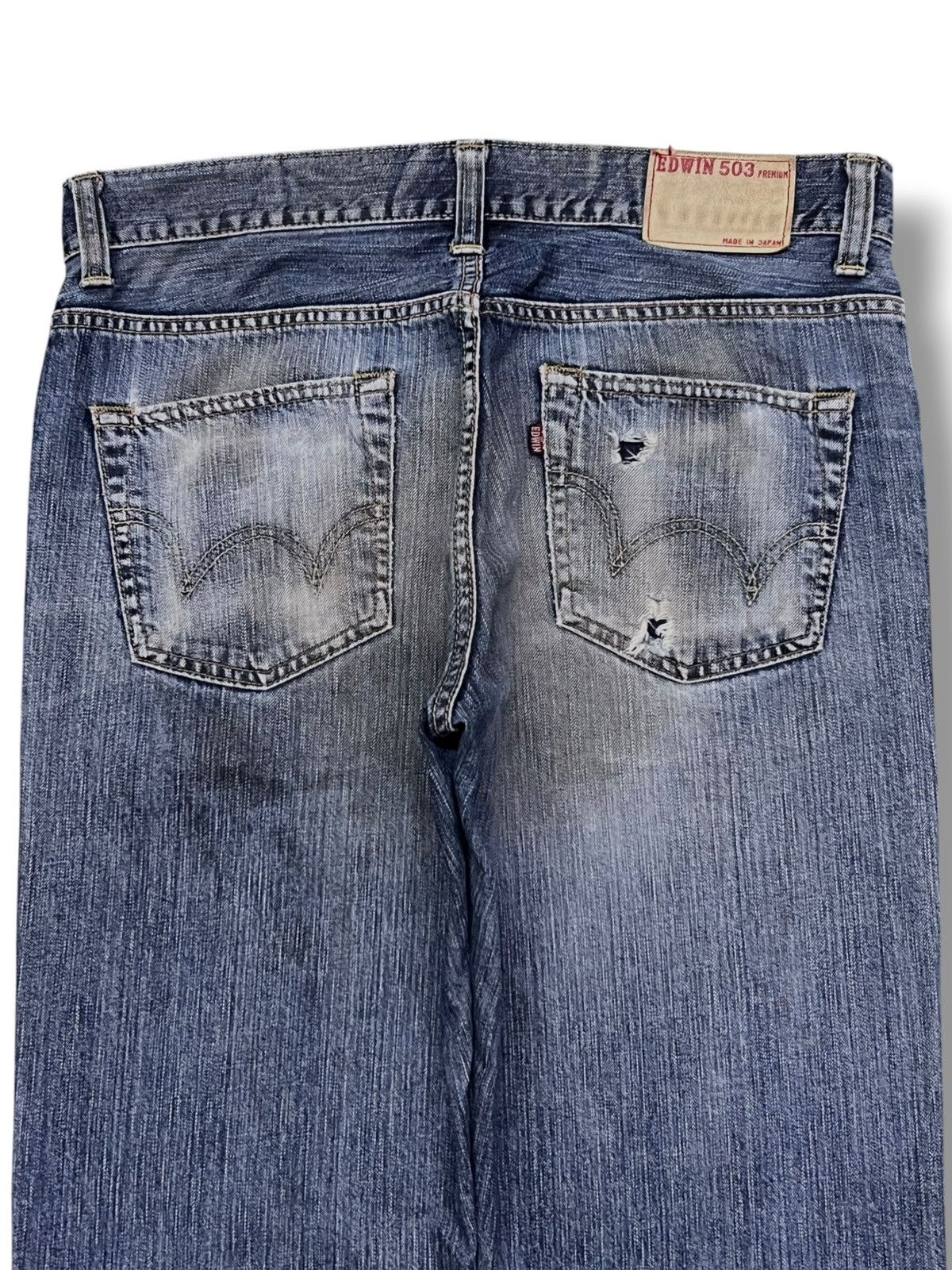Edwin Vintage Edwin 503 Japan - Faded Rusty Wash, Distressed Jeans Size US 35 - 5 Thumbnail