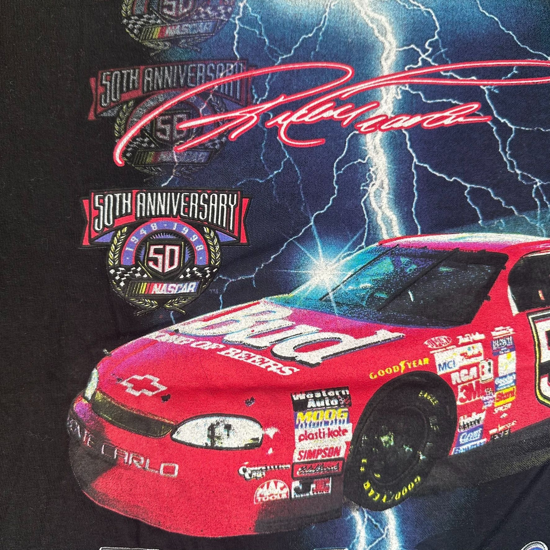 Budweiser Vintage 90s NASCAR Budweiser Racing T-Shirt 1998 Grunge Stre Size US L / EU 52-54 / 3 - 4 Thumbnail
