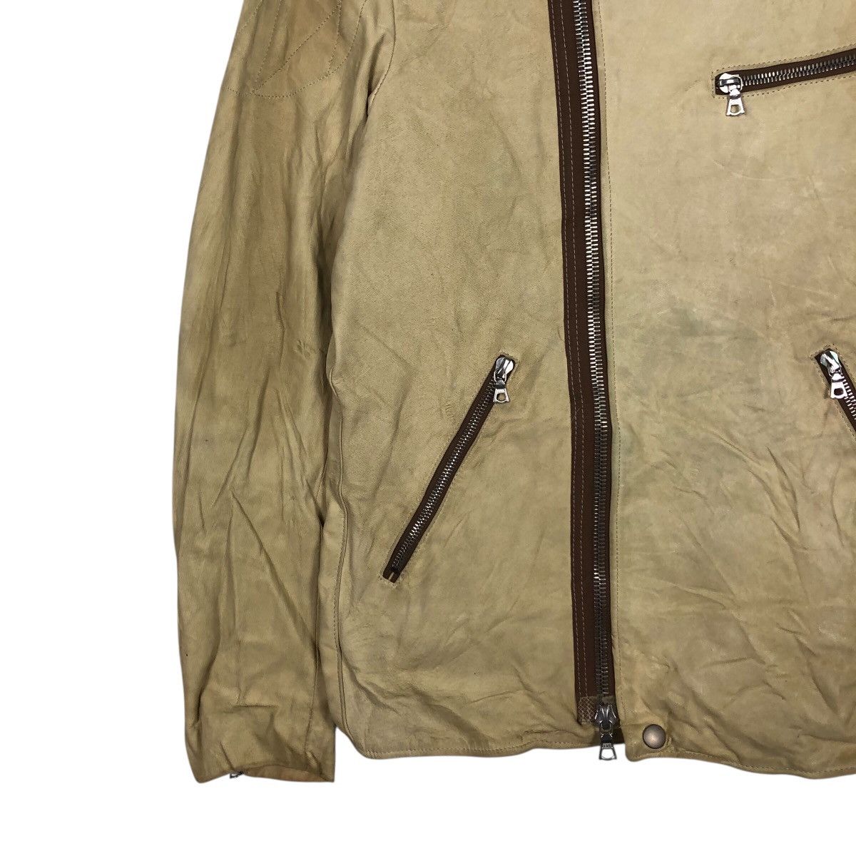 Japanese Brand Vintage Biker Leather Jacket Phase Riri Zipper Issey Miyake Size US S / EU 44-46 / 1 - 5 Thumbnail