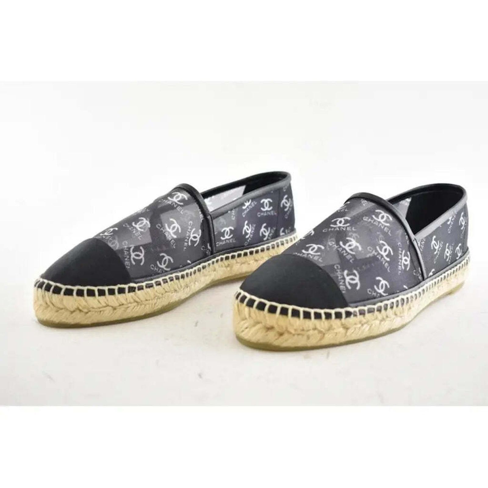 Chanel 19P Mesh CC Logo Classic Double Sole Espadrille Flat 40 Size US 10 / IT 40 - 6 Thumbnail