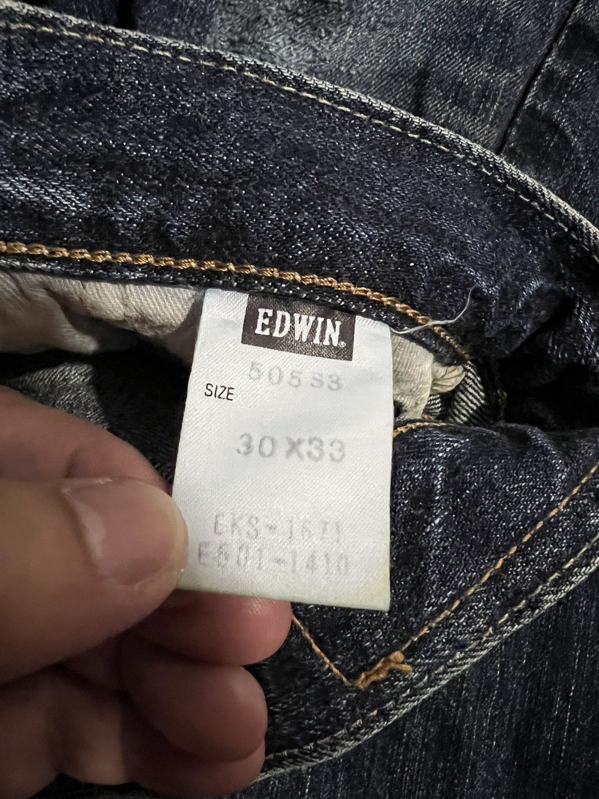 Edwin × If Six Was Nine VINTAGE EDWIN 505s REDLINE DISTRESSED JEANS Size US 29 - 17 Thumbnail