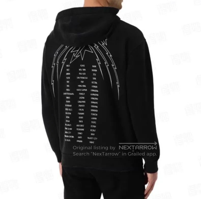 Givenchy Givenchy Pure Cotton Lightning Pattern Hooded Long Sleeve Size US M / EU 48-50 / 2 - 7 Thumbnail