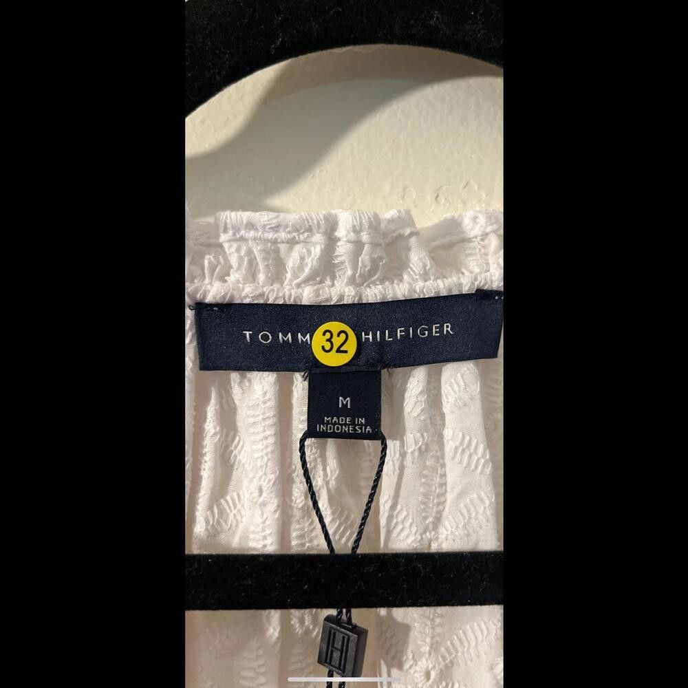 Tommy Hilfiger Tommy Hilfiger White Eyelet Midi Dress – Size M Size M / US 6-8 / IT 42-44 - 3 Thumbnail