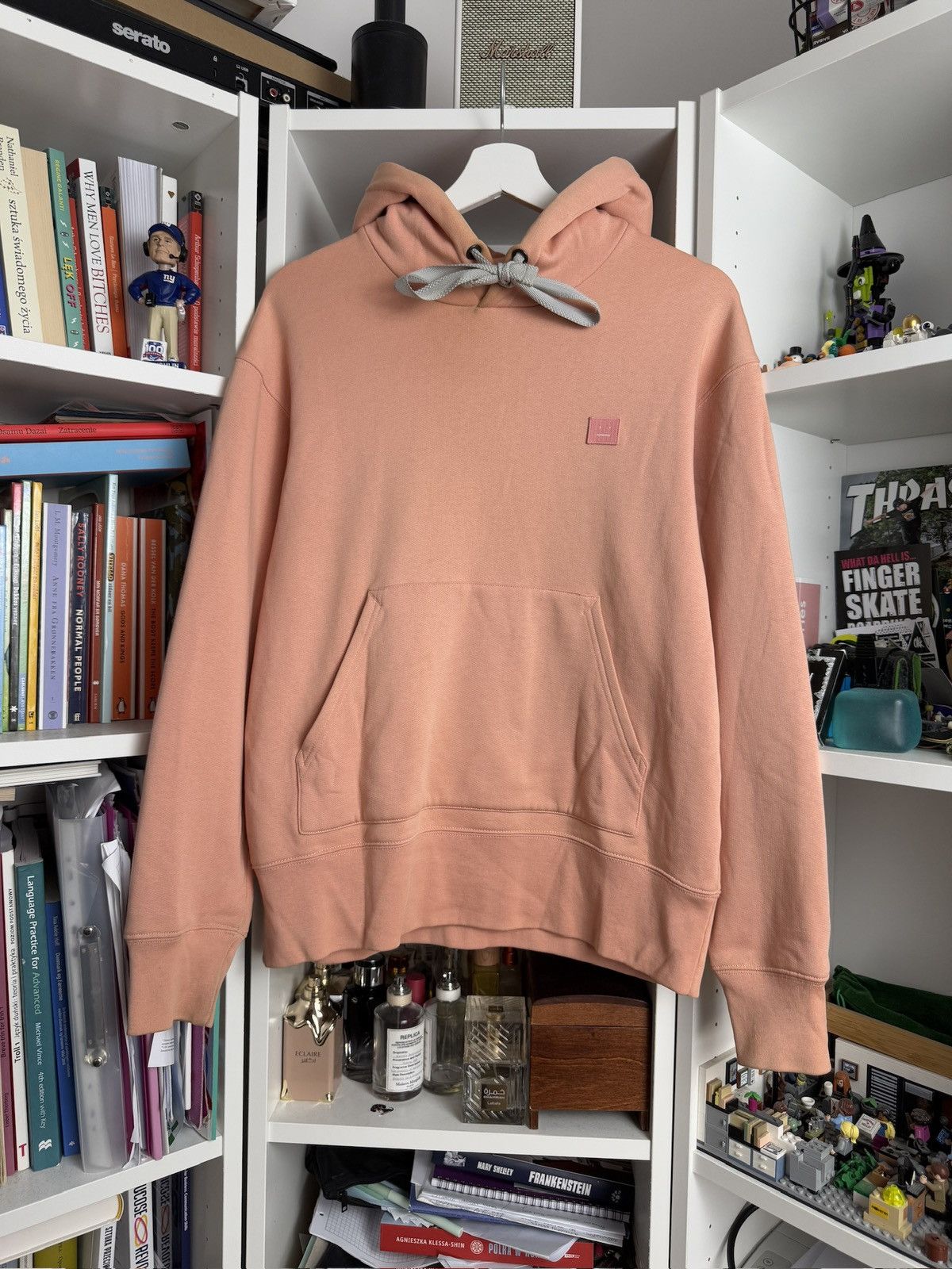 Acne Studios × Designer Acne Studios face logo peach hoodie XS fit S streetwear Size US S / EU 44-46 / 1 - 1 Thumbnail
