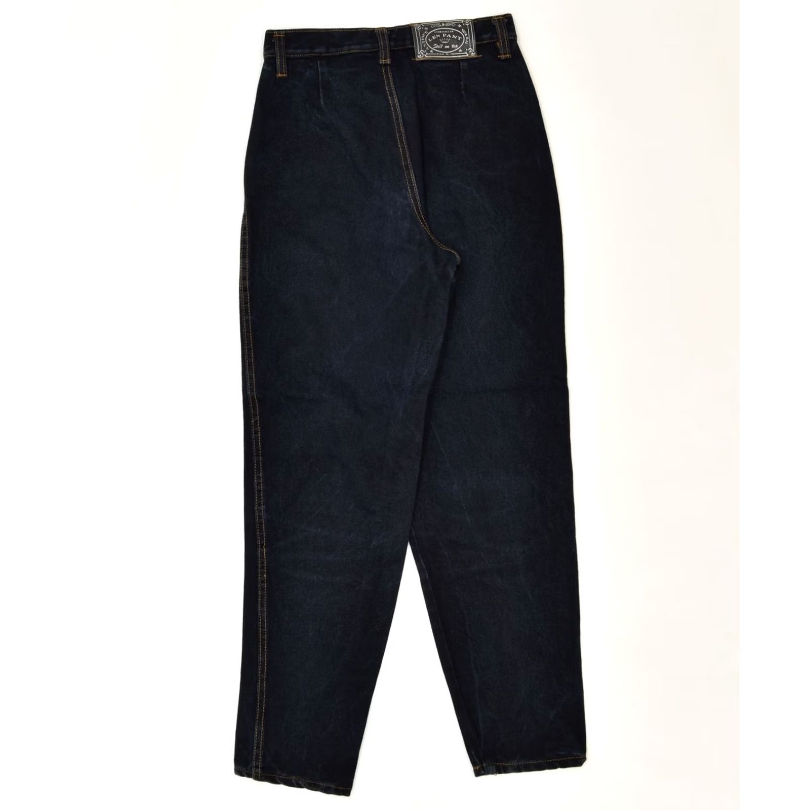 Vintage VINTAGE LES PANT Womens Tapered Jeans IT 42 Medium W26 L28 Navy Blue Classic I110 Size 32" / US 10 / IT 46 - 2 Thumbnail