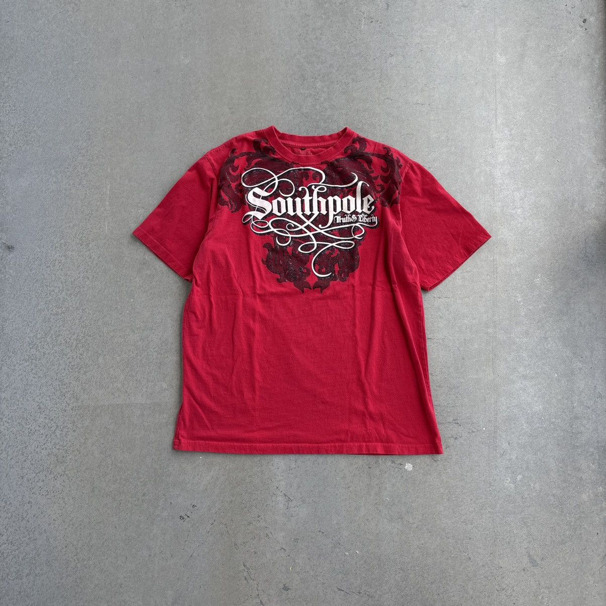 Southpole × Vintage Vintage Y2K Southpole Red XL Shirt Ed Hardy Affliction Style Size US XL / EU 56 / 4 - 1 Thumbnail