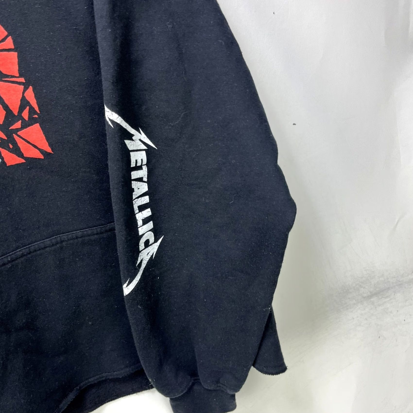 Vintage VINTAGE Metallica Hoodie XL Black 90s Skull Red Shattered Glass Hooded Size US XL / EU 56 / 4 - 3 Thumbnail