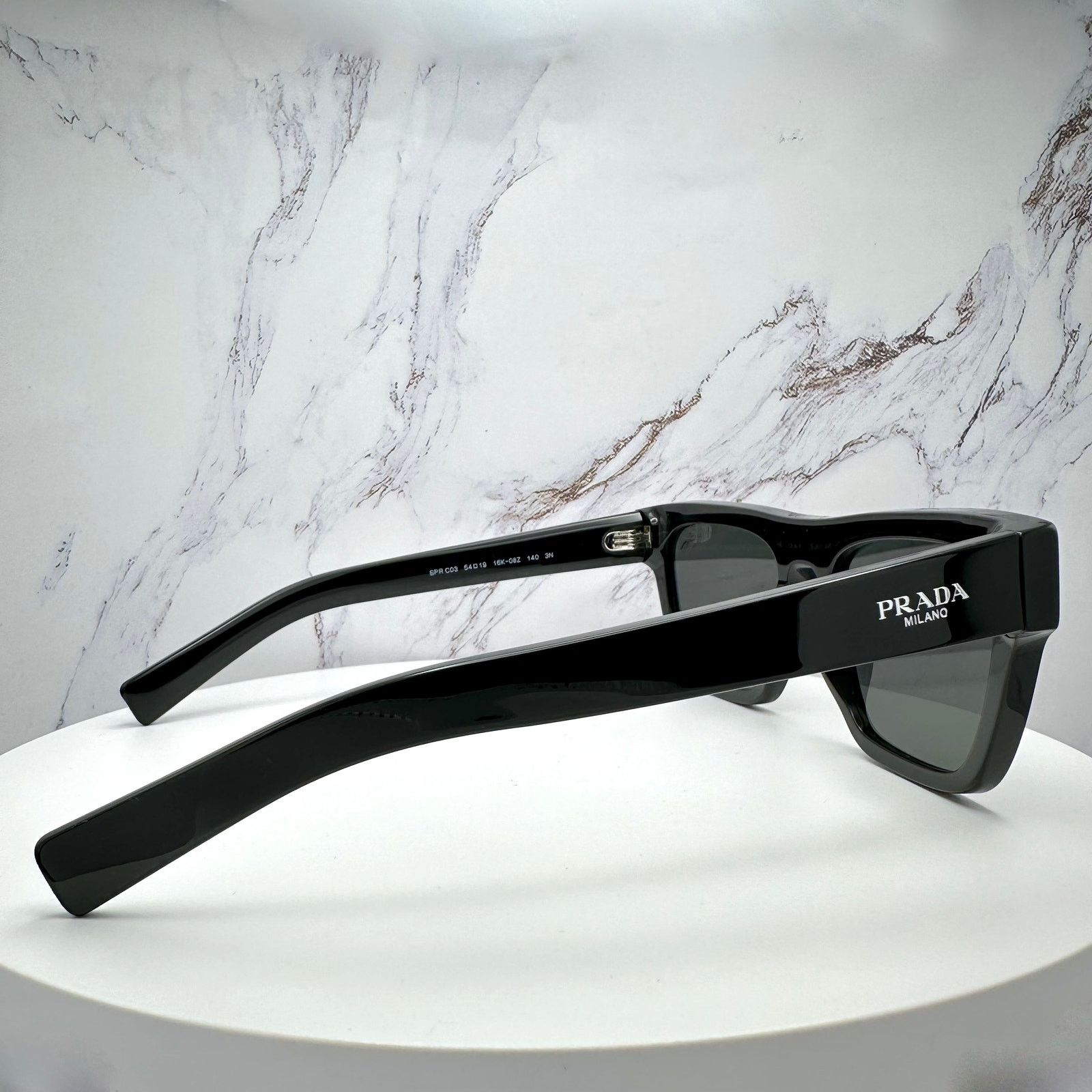 Prada NEW PRADA Sunglasses Black Square Rectangle w/ Box & Case Size ONE SIZE - 10 Thumbnail