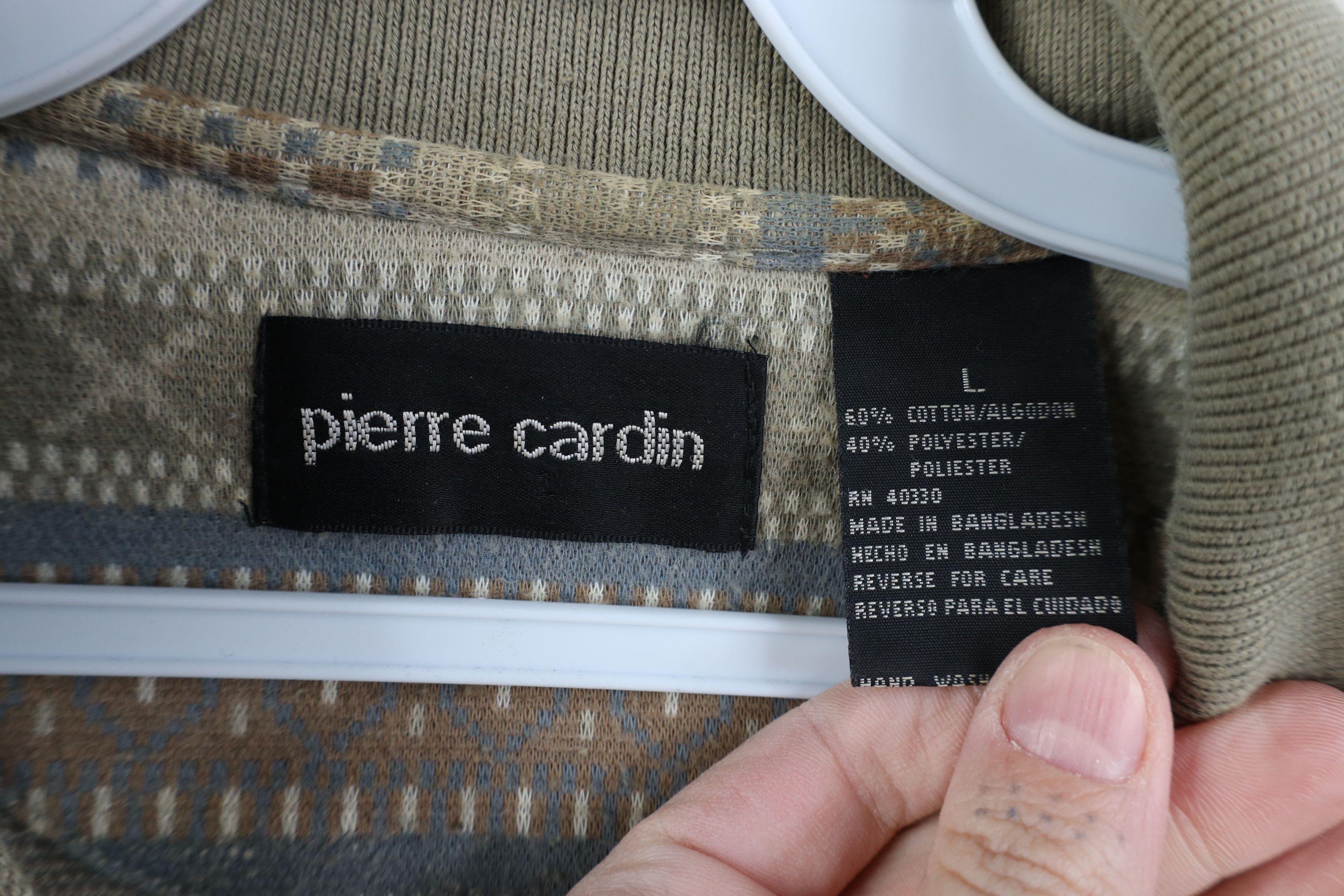 Pierre Cardin Vintage 90s Pierre Cardin Fair Isle Long Sleeve Rugby Polo Size US L / EU 52-54 / 3 - 6 Thumbnail
