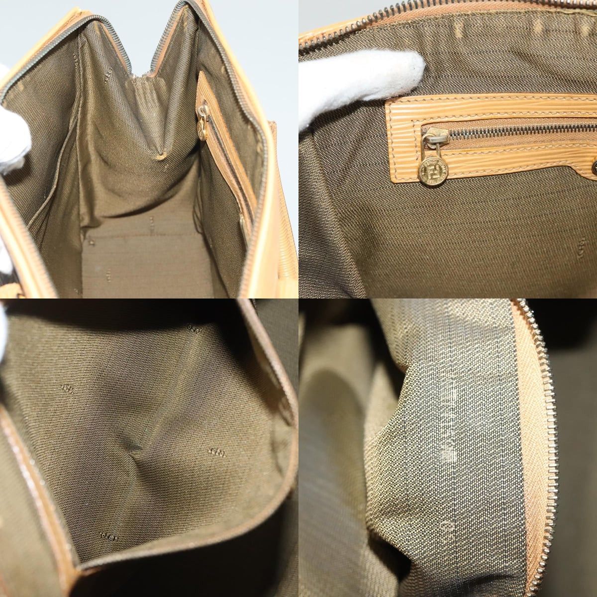 Fendi FENDI Zucca Canvas Hand Bag Brown Black Size ONE SIZE - 12 Thumbnail