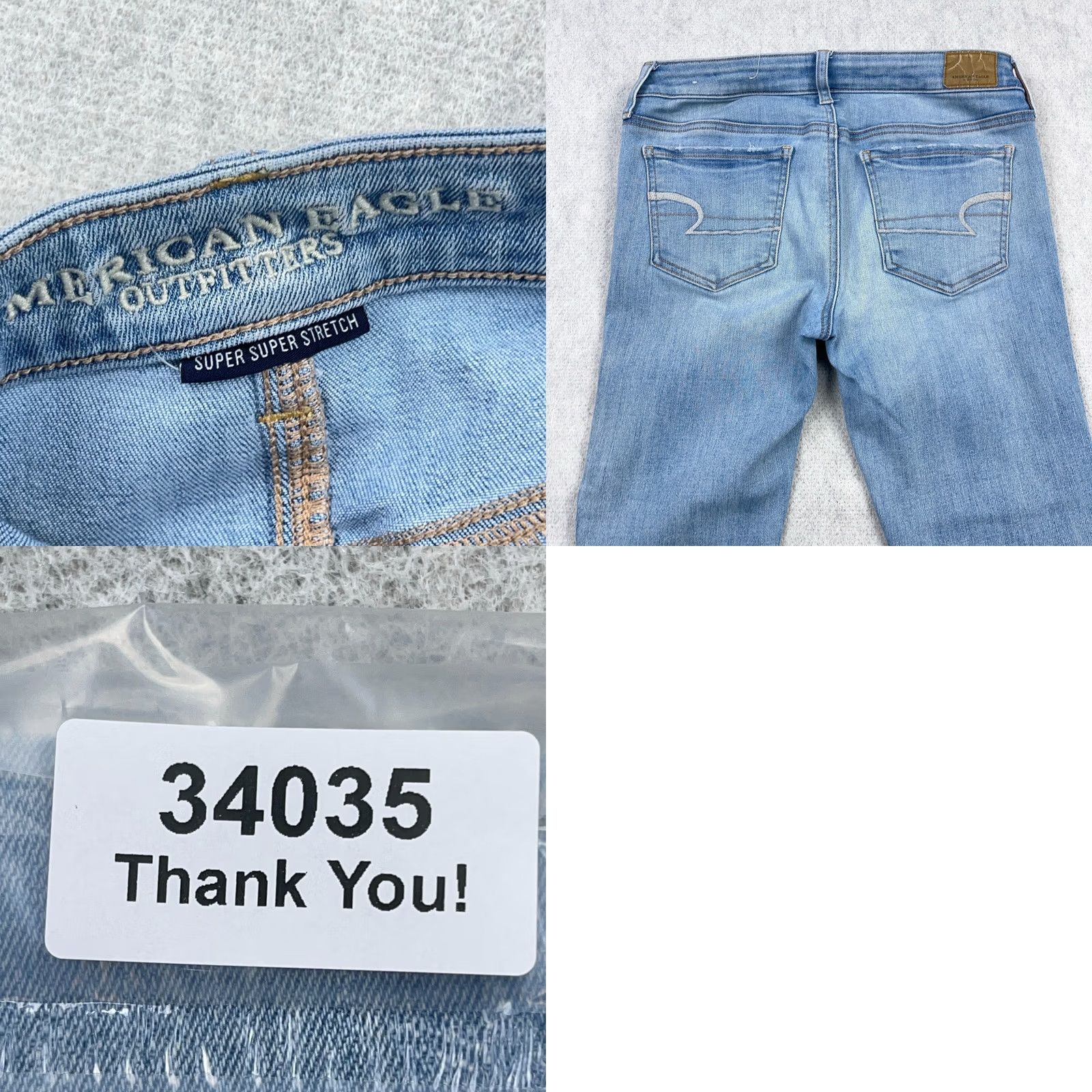 American Eagle Outfitters American Eagle Outfitters Jegging Jeans Women 8 Mid Rise Light Wash Distressed 5-Pocket Denim Pants Size 30" / US 8 / IT 44 - 9 Thumbnail