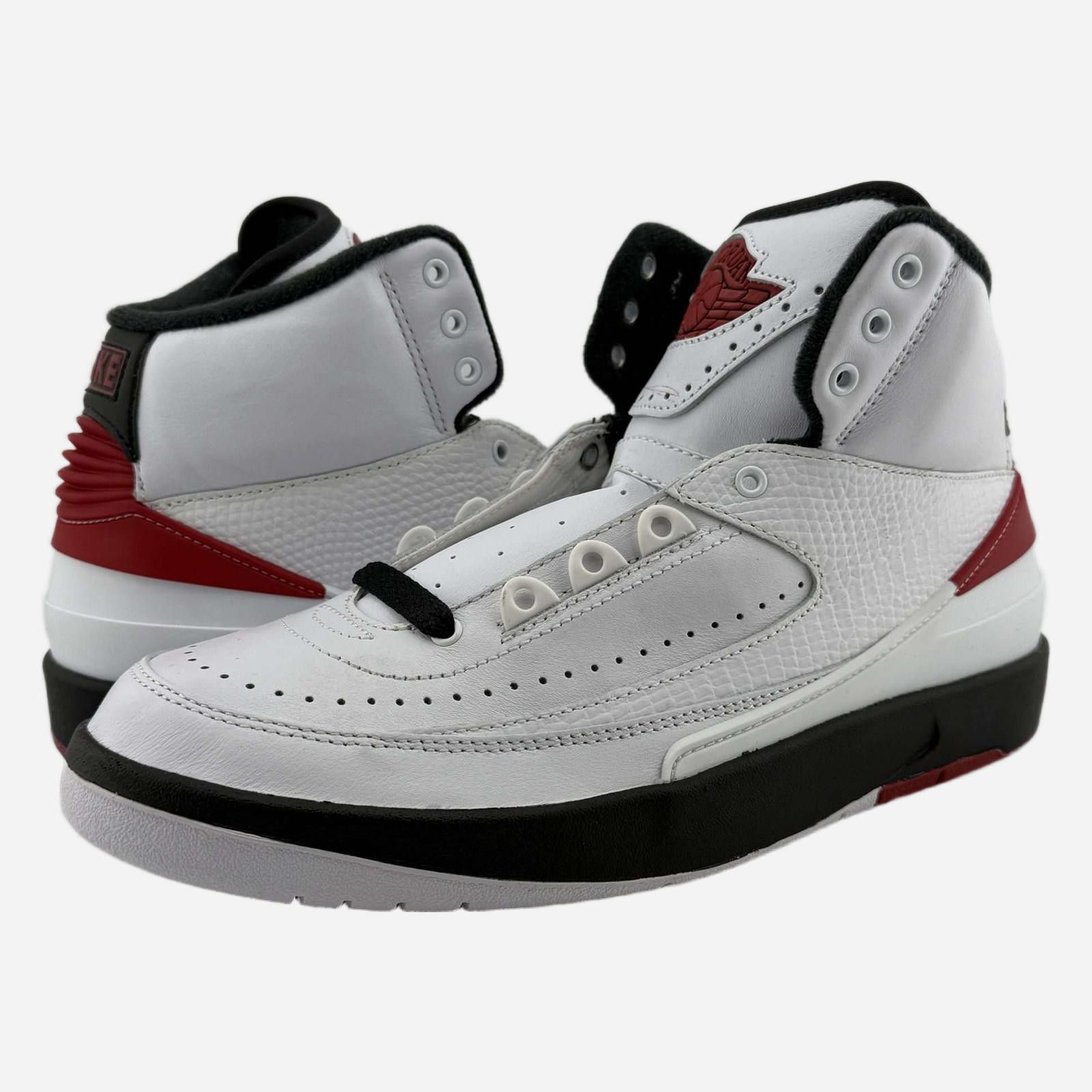 Nike Nike Air Jordan 2 Retro GS White/Varsity Red-Black 7Y Size US 7 / EU 40 - 1 Thumbnail