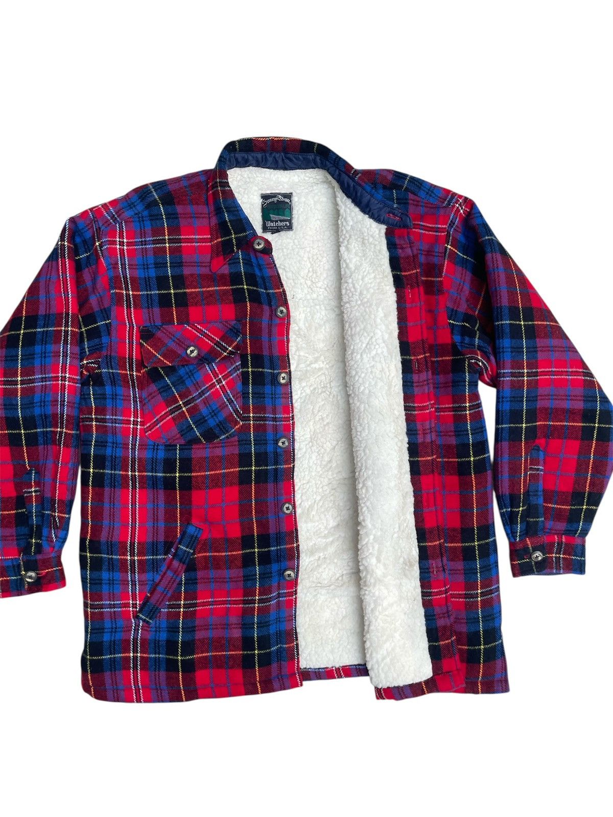 Vintage Sunny Town “Outdoor Life Watchers” Quilted Fleece Jacket Size US M / EU 48-50 / 2 - 4 Thumbnail