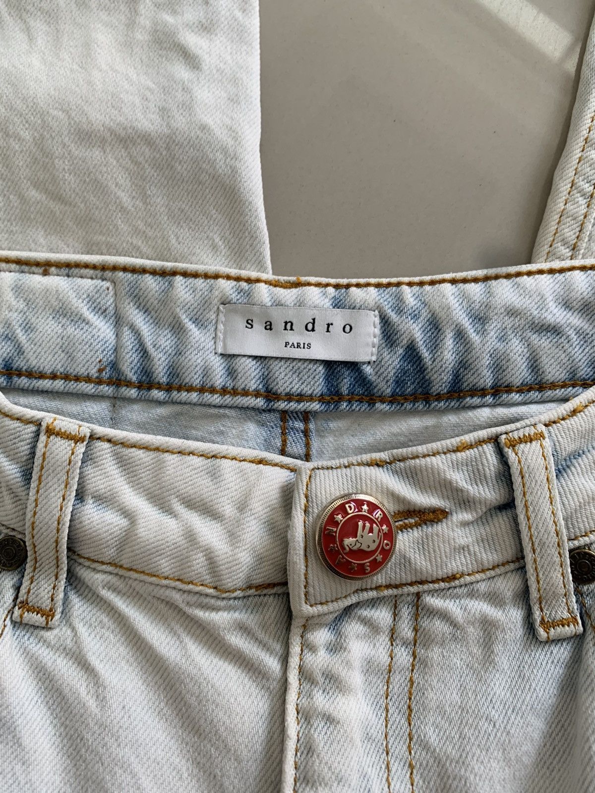 Sandro Sandro Paris Abelia Snow High Waist Jeans Size 25" / US 0 / IT 36 - 4 Thumbnail