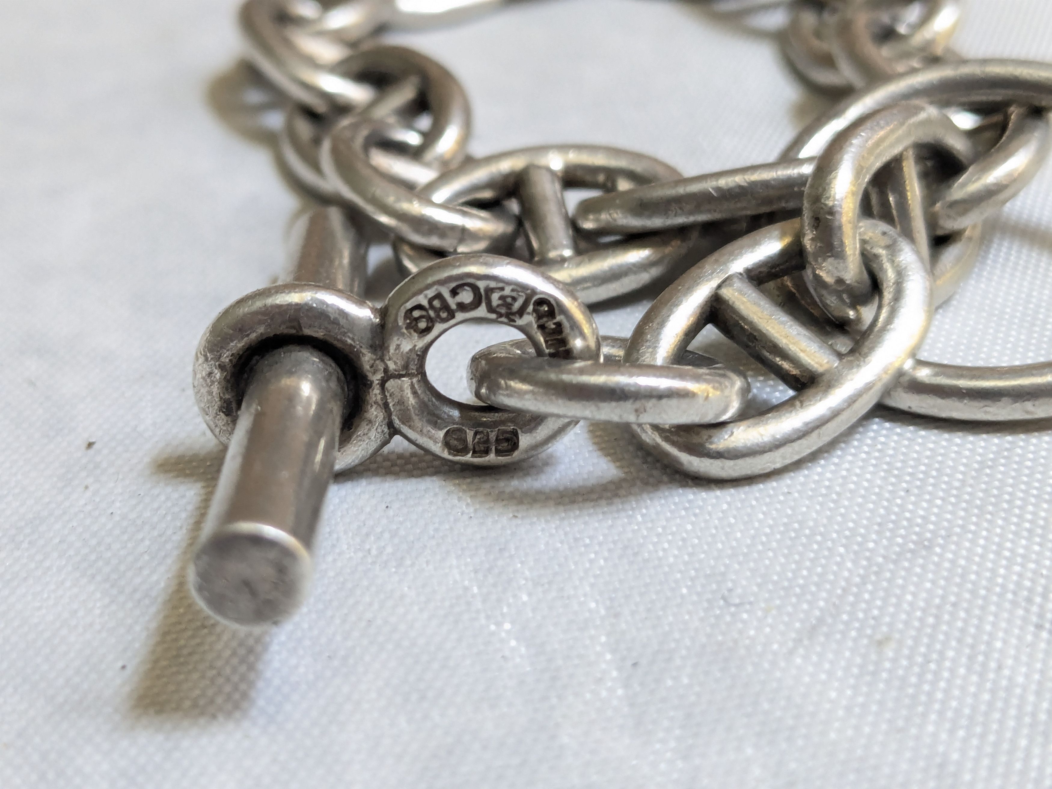 Jewelry Vintage Taxco Sterling Silver Bracelet Anchor Mariner 7.75" Size ONE SIZE - 5 Thumbnail