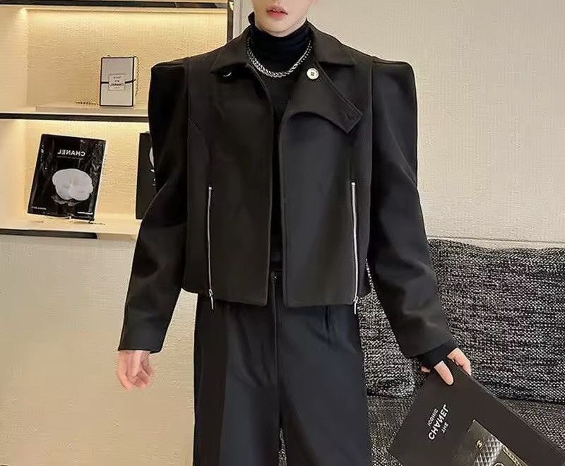 Other Casual Designer Japanese Zipper Elegant Coat Woolen Jacket Size US XL / EU 56 / 4 - 1 Thumbnail