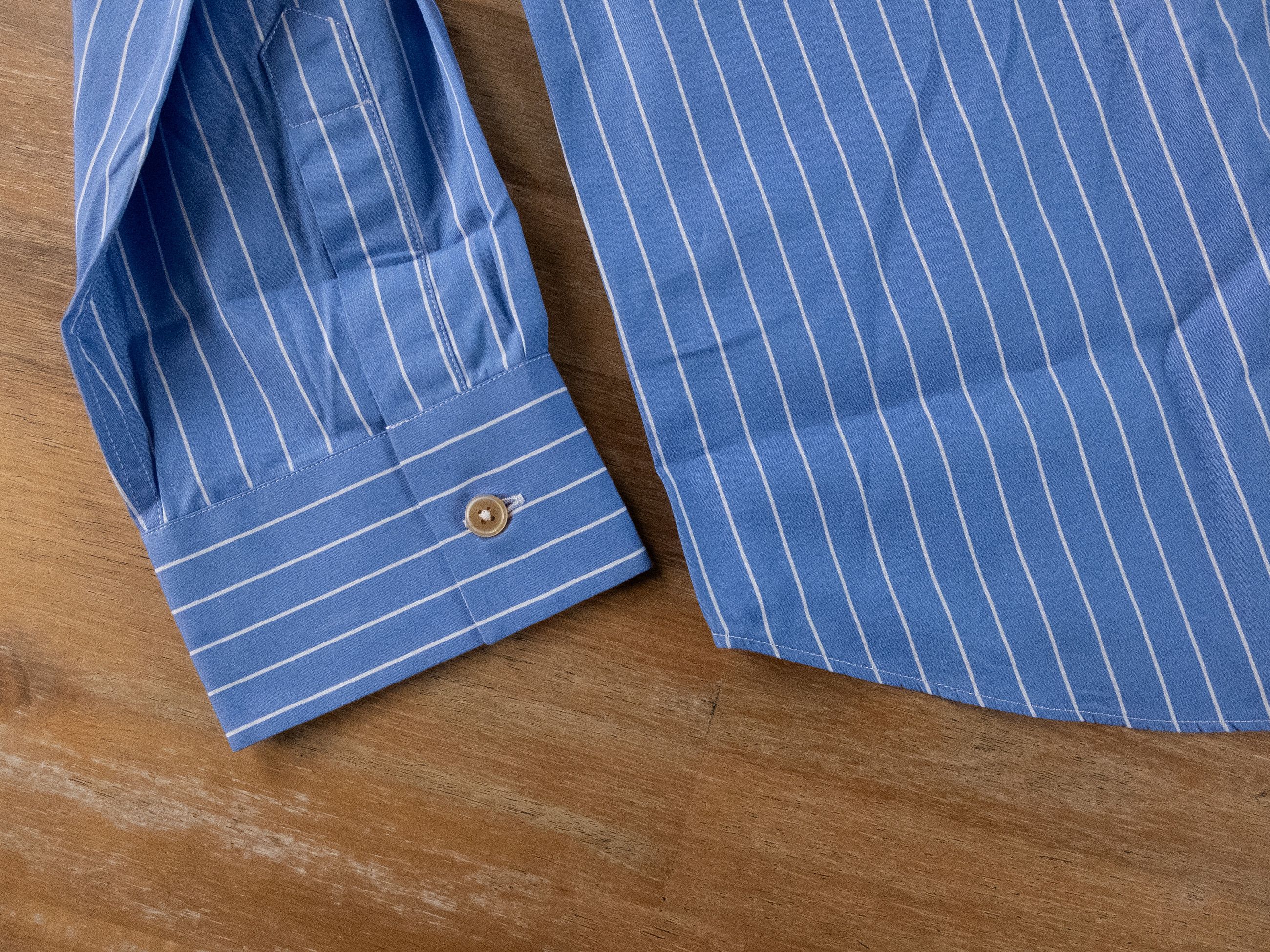 Paul Smith PAUL SMITH mainline regular fit blue striped cotton shirt XL Size US XL / EU 56 / 4 - 4 Thumbnail