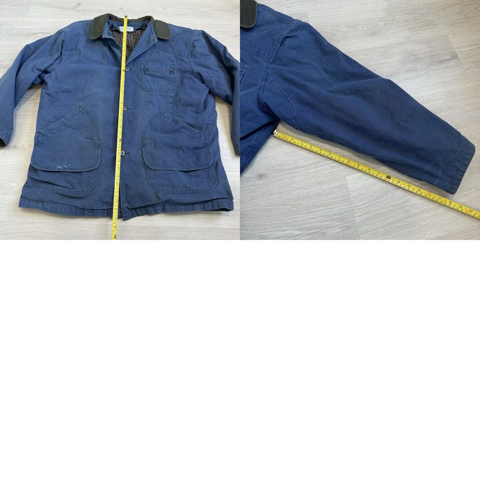 Vintage Vtg LL Bean Denim Jacket Barn Ranch Chore Coat Plaid Liner Corduroy Primaloft XL - Vintage Size US XL / EU 56 / 4 - 8 Thumbnail