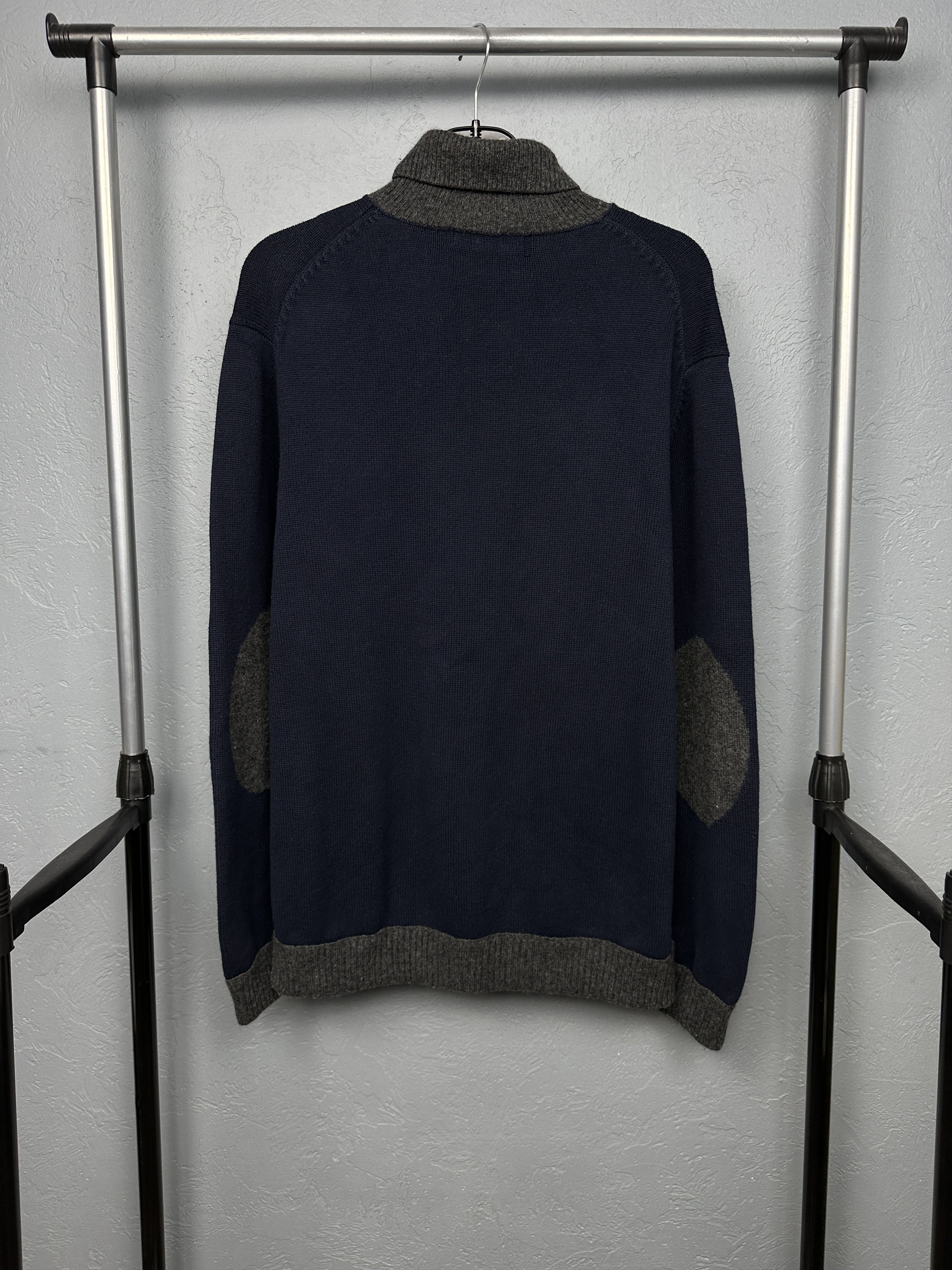 Reiss Reiss Vintage Mens High Neck Cotton - Wool Knit Sweater Size US XL / EU 56 / 4 - 5 Thumbnail