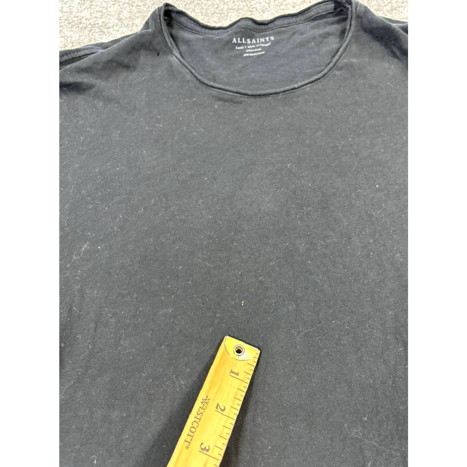 Allsaints Allsaints Shirt Womens L Black Cotton Pullover T-Shirt Size L / US 10 / IT 46 - 4 Thumbnail