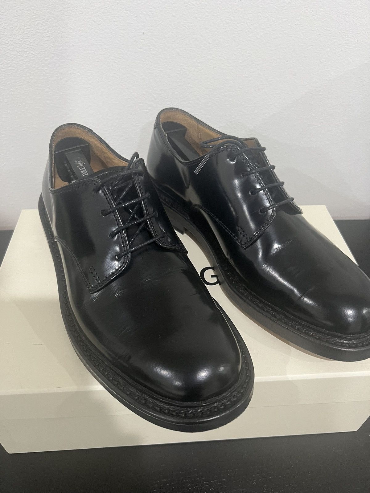 image of Our Legacy Uniform Parade Derby Shoes in Black, Men's (Size 7)