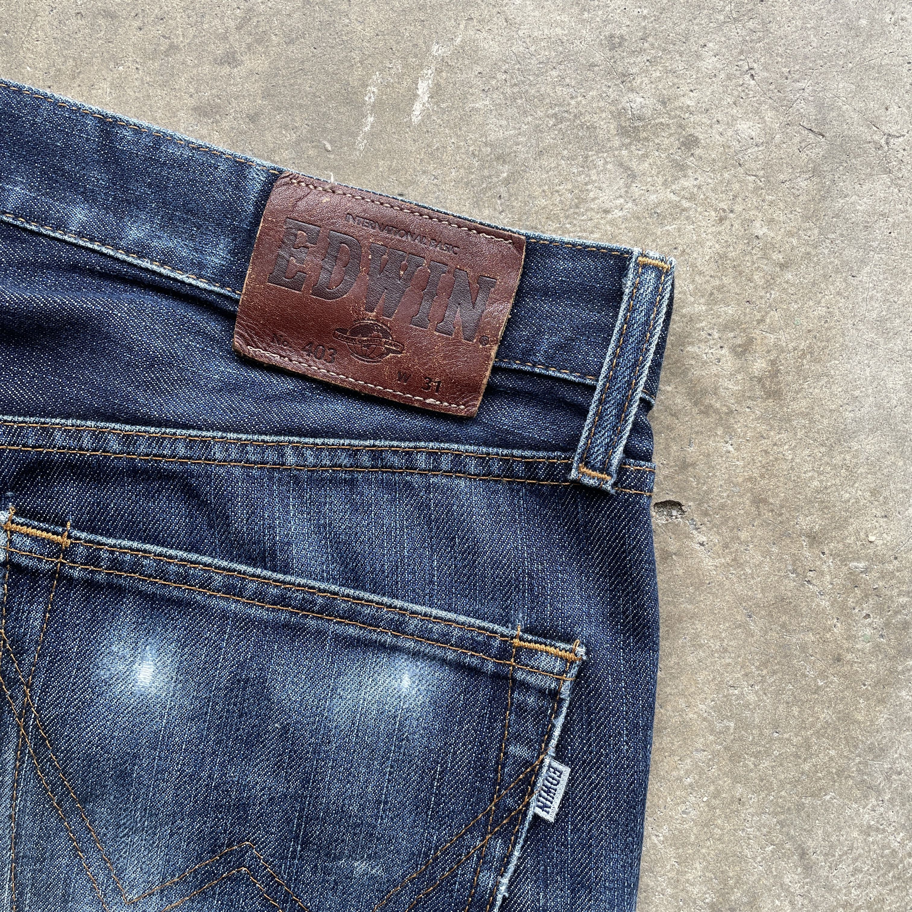 Edwin W32x29 Vintage Edwin Jeans Distressed Denim Faded Pants Size US 32 / EU 48 - 9 Thumbnail