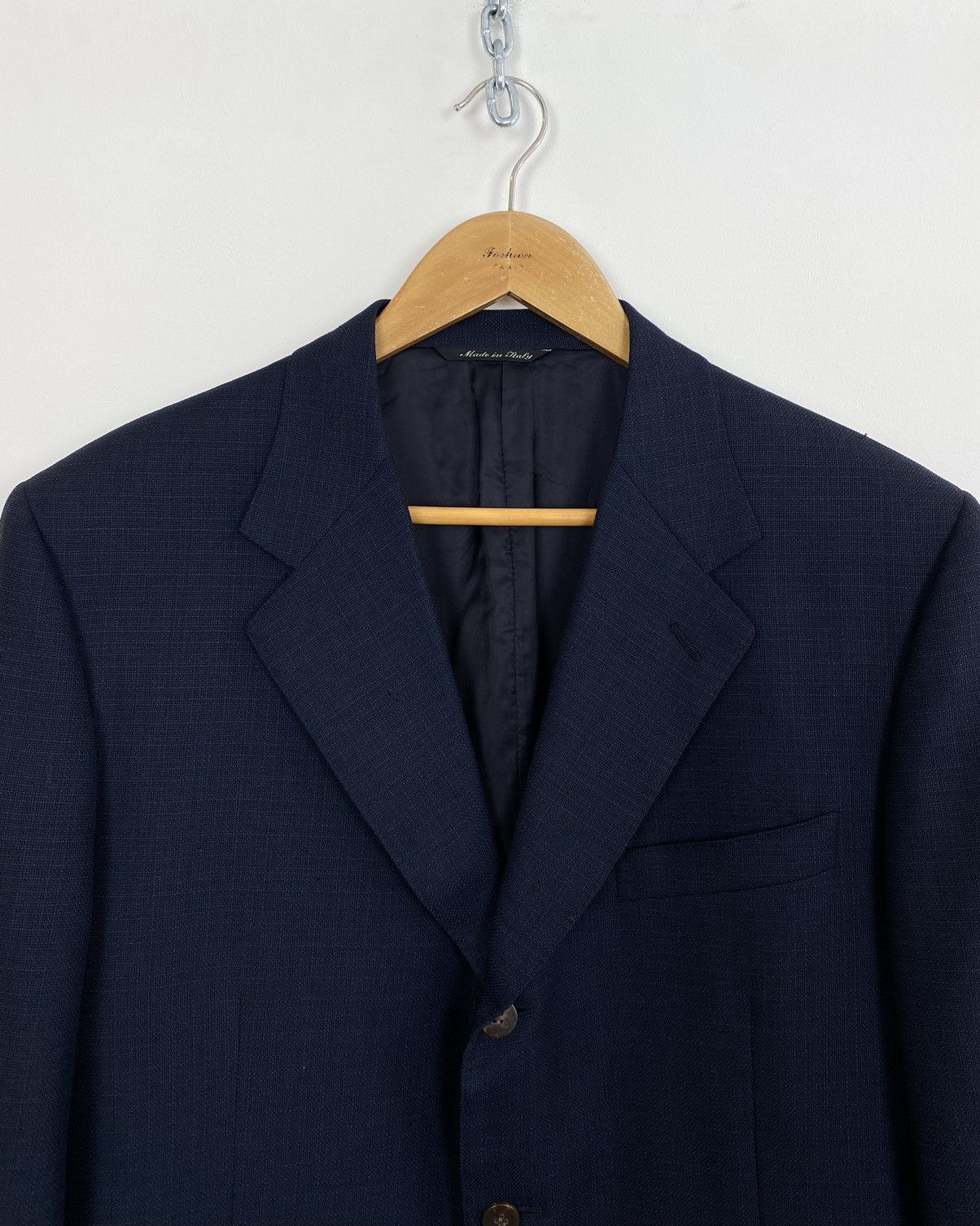 Designer Canali Pure Wool Two Buttons Blazer Jacket Men’s 56 Blue Size 54R - 2 Thumbnail