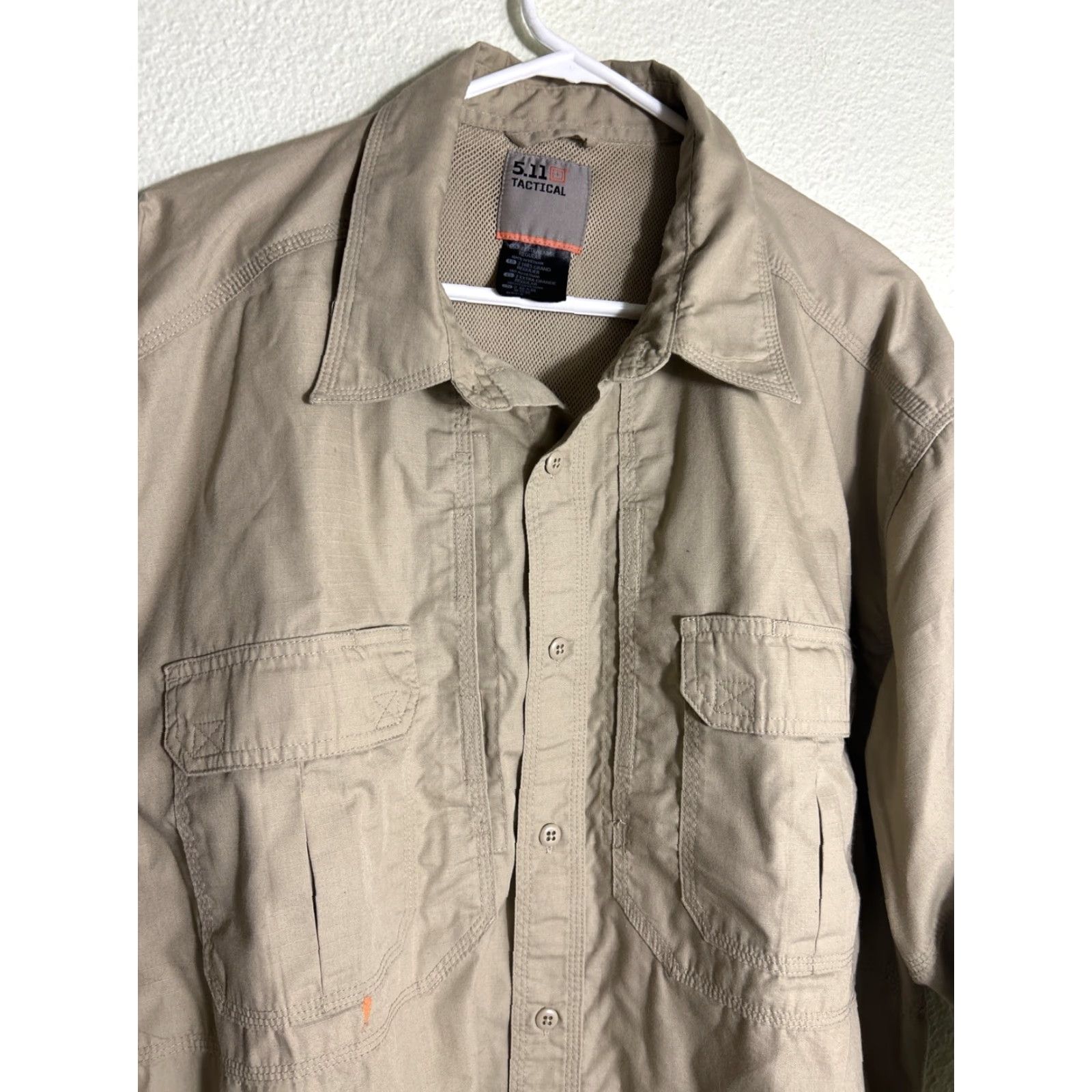 Vintage 5.11 Tactical Taclite Pro Shirt Mens XXL Beige Ripstop Vented Long Sleeve 72175 Size US XXL / EU 58 / 5 - 3 Thumbnail