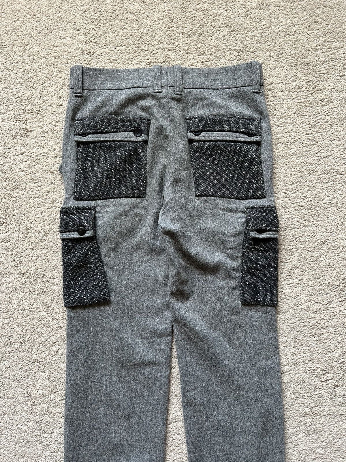 Tete Homme 1990s Tete Homme Knit pocket Wool Cargo Pant Size US 32 / EU 48 - 4 Thumbnail