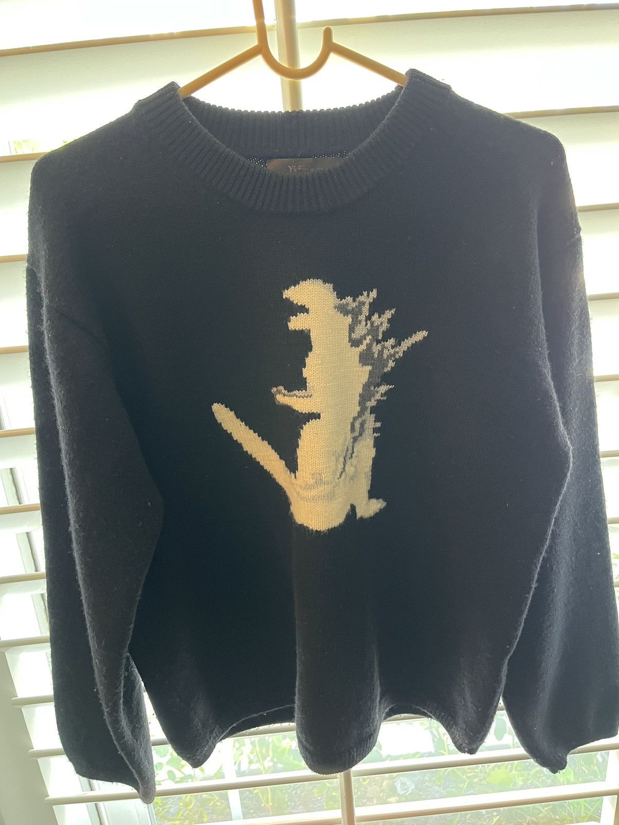 1990s Yohii Yamamoto Intarsia Godzilla Sweater