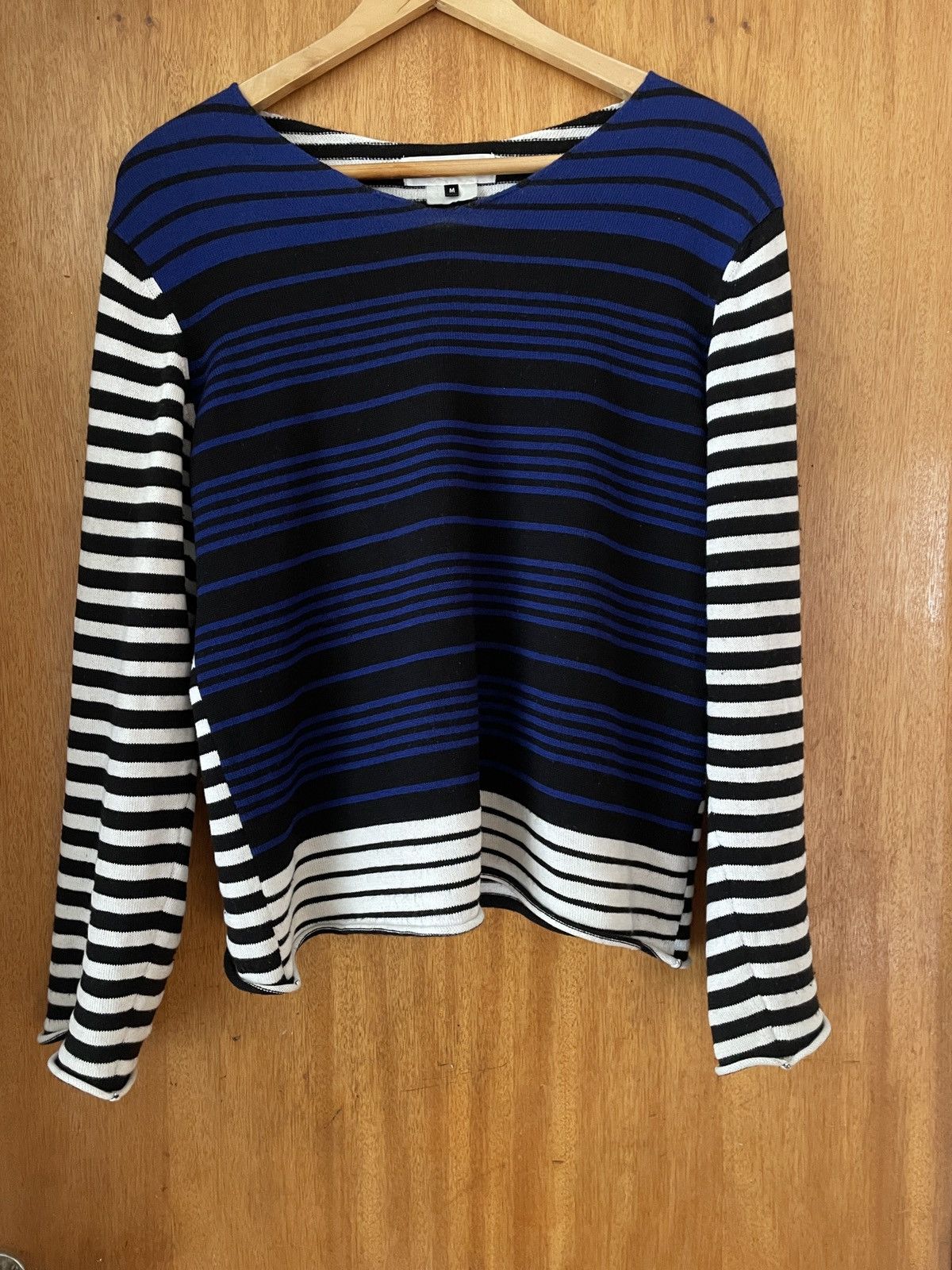 Comme des Garcons × Ganryu Cdg Ganryu ad2015 wool stripe sweater Size US M / EU 48-50 / 2 - 1 Thumbnail