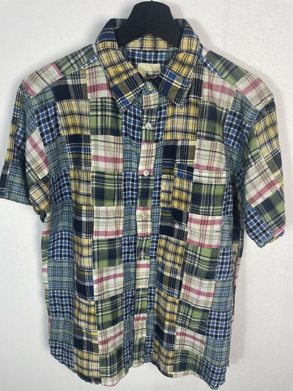 Beams Plus × Japanese Brand Vintage Beams Patchwork Shirt Buttons Upp Size US L / EU 52-54 / 3 - 1 Thumbnail