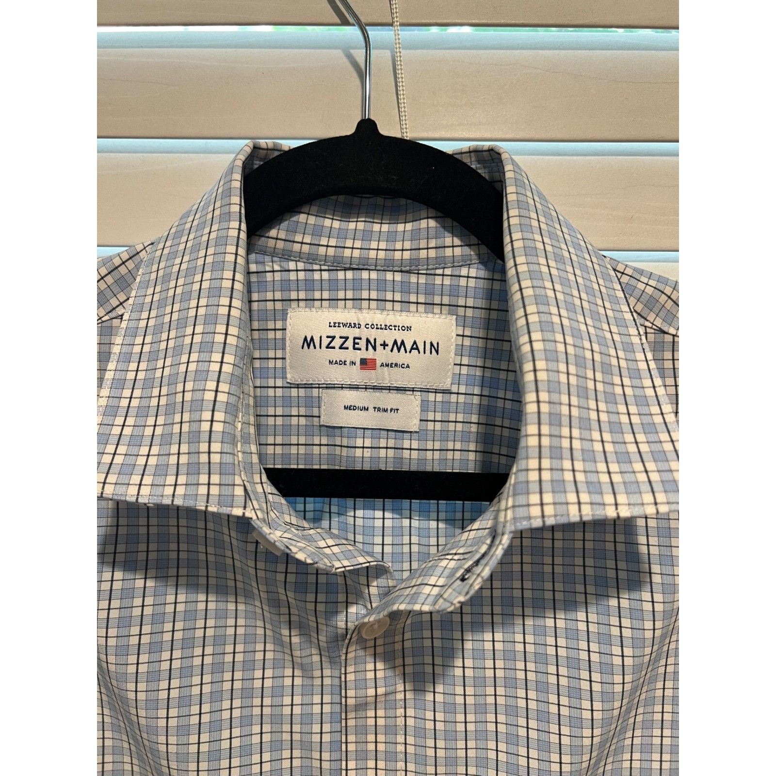 Mizzen+Main Mizzen + Main Leeward Collection Blue Checkered Trim Fit Lon Size US M / EU 48-50 / 2 - 2 Thumbnail