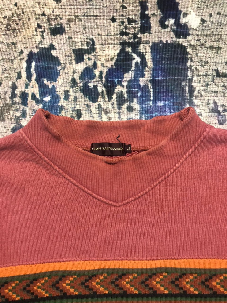 Chaps Ralph Lauren 90s Chaps Ralph Lauren Native Sweatshirt Stain Distressed Size US M / EU 48-50 / 2 - 7 Thumbnail
