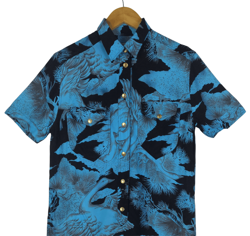 Moschino Vintage 90s Moschino Shirt Abstract Habitat Art Overprint Size M / US 6-8 / IT 42-44 - 1 Thumbnail