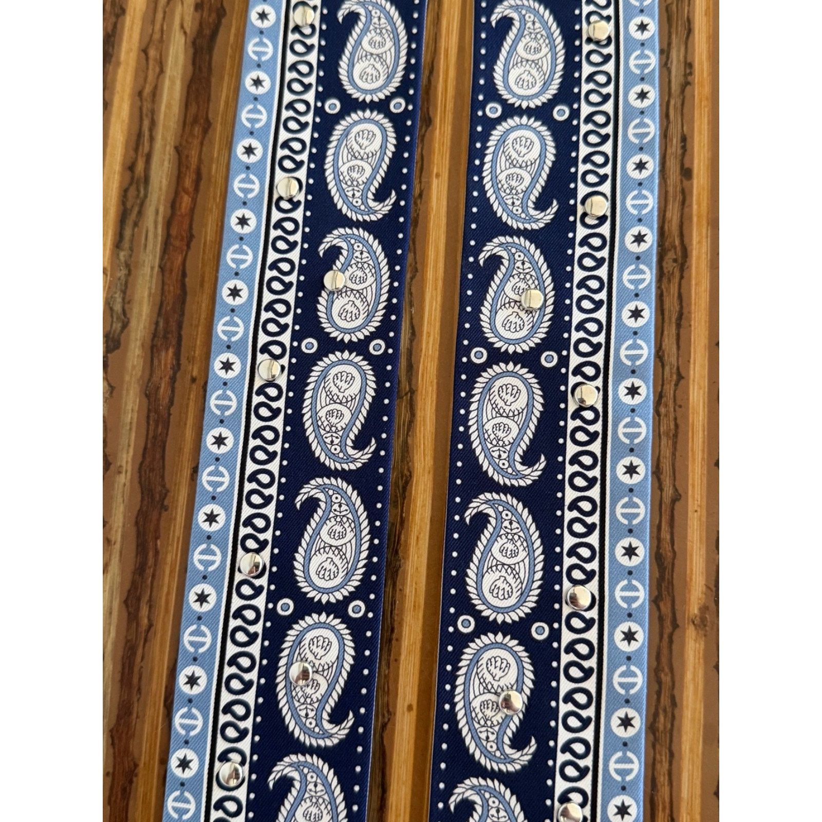 Hermes Hermes Scarf Twilly Tatouages Marins Bandana Silk Blue Jean Size ONE SIZE - 17 Thumbnail