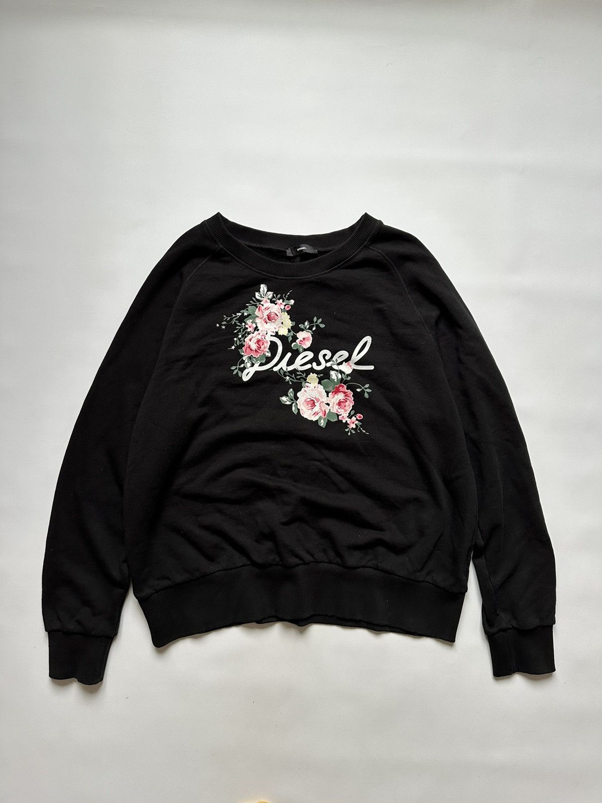 Other DIESEL Black Sweatshirt, Floral Motif, Size L Size L / US 10 / IT 46 - 1 Thumbnail