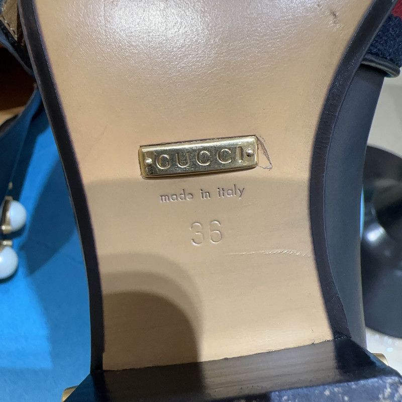 Gucci Gucci Black Double G Pearl Mary Jane Shoes Size US 5.5 / EU 38 - 5 Thumbnail