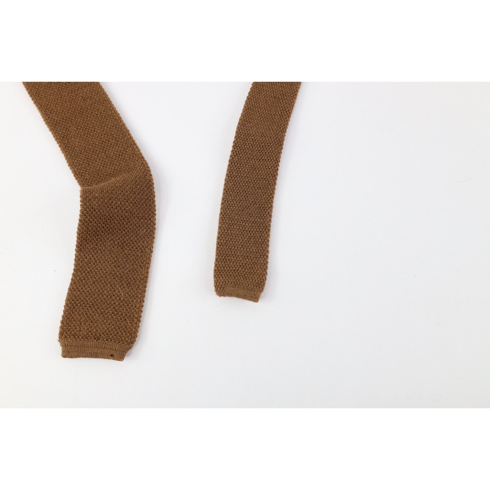 Vintage Vintage 70s Streetwear Wool Knit Square Skinny Neck Tie Size ONE SIZE - 5 Thumbnail