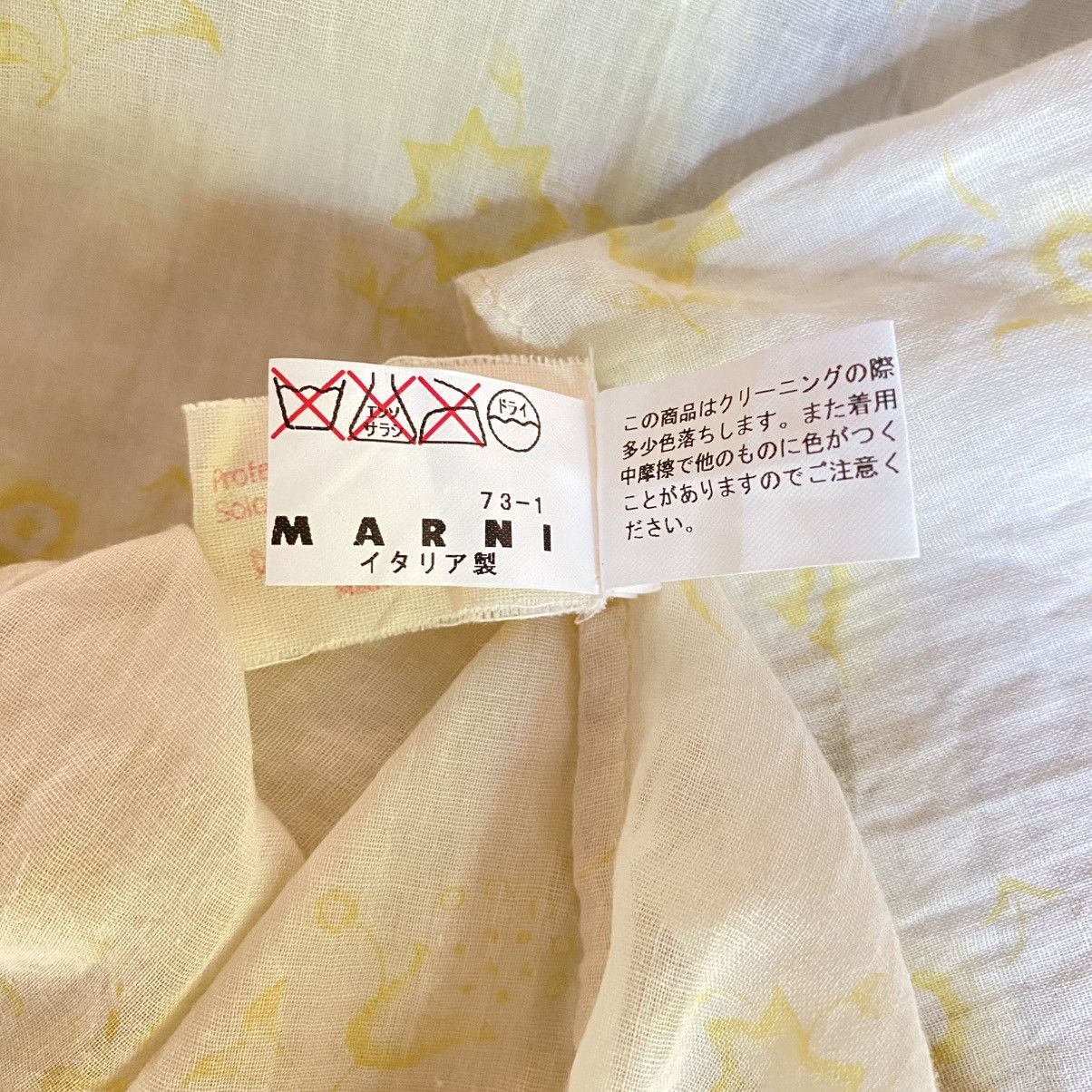 Marni M A R N I Light Yellow Flower Print Blouse Size M / US 6-8 / IT 42-44 - 11 Thumbnail