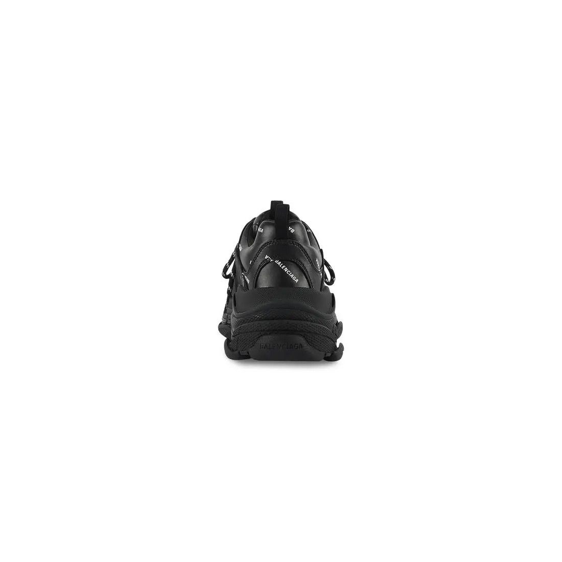 Balenciaga o1w1db10625 Triple S Sneakers Allover Logo in Black Size US 7 / EU 40 - 3 Thumbnail